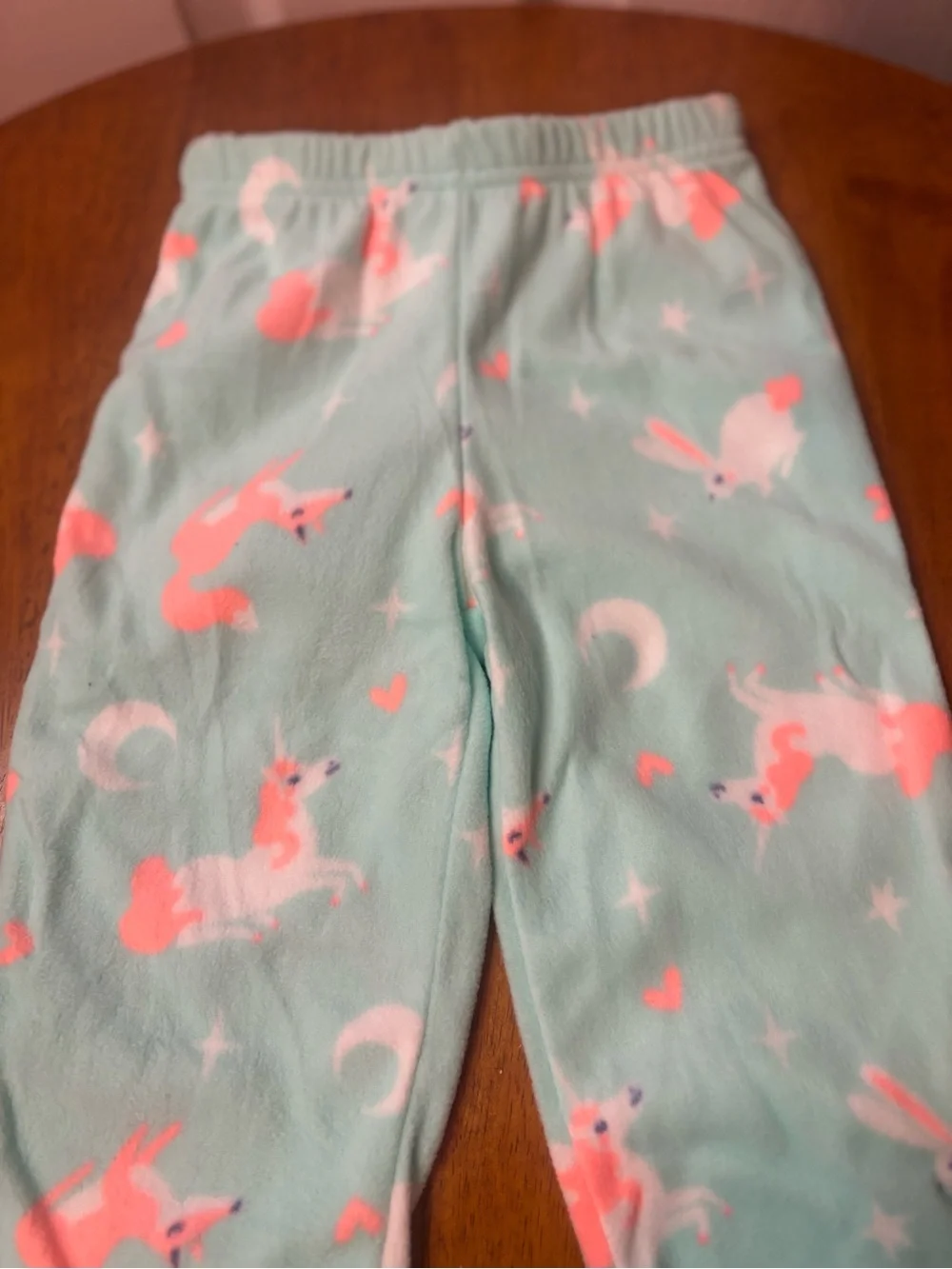Cat & Jack Red Top with Mint Unicorn Print Pajama Set